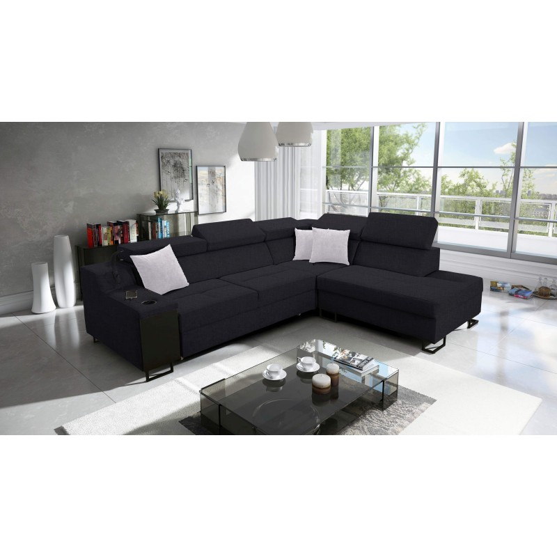 Avanti VII corner sofa with sleeping function and lamp with USB port, fabric Sawana 14 Avanti VII corner sofa with sleeping function and lamp with USB port, fabric Sawana 14
