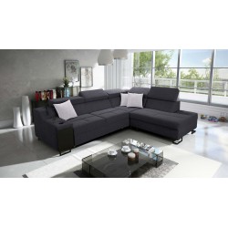 Avanti VII corner sofa with a sleeping function and a lamp with a USB port, fabric Sawana 96