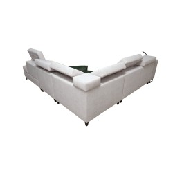 Avanti IX corner sofa with a sleeping function and a lamp with a USB port in Whisper 16 fabric Avanti IX corner sofa with a sleeping function and a lamp with a USB port in Whisper 16 fabric