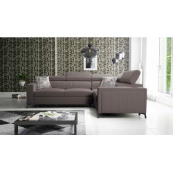 Arco II Corner Sofa with Sleeping Function - Velvet, Mono 234 - A Perfect Combination of Style and Comfort
