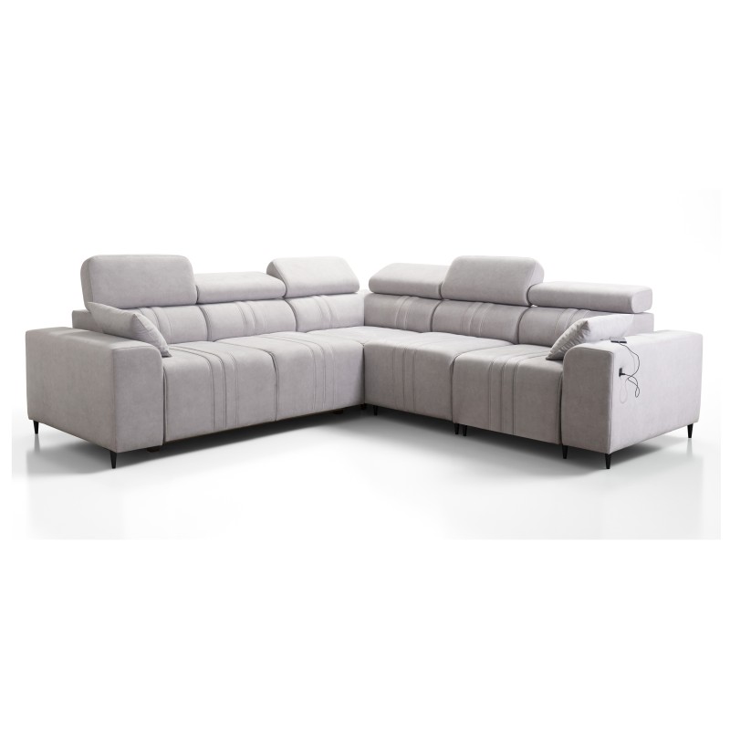 Verona III corner sofa with a sleeping function in Velvet fabric, Vena 6 – elegance and functionality in one piece of furniture Verona III corner sofa with a sleeping function in Velvet fabric, Vena 6 – elegance and functionality in one piece of furniture