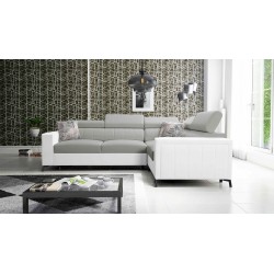 Arco II corner sofa bed - Velvet, Mono 244 + Eco-leather - A perfect combination of style and comfort