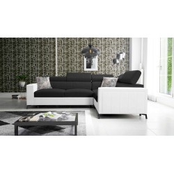 Arco II Corner Sofa with Sleeping Function - Plecionka, Sawana 14 + Eco-leather - An Excellent Combination of Style and Comfort
