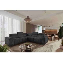 Verona III corner sofa with a sleeping function in Vena 20 velvet fabric – elegance and functionality in one piece of furniture