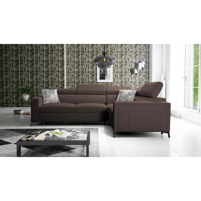 Arco II corner sofa bed - Plecionka, Sawana 26 - An excellent combination of style and comfort