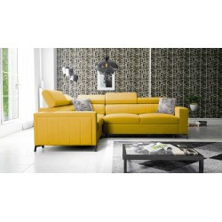 Arco II Corner Sofa with Sleeping Function - Velvet, Mono 236 - An Excellent Combination of Style and Comfort