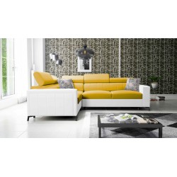 Arco II corner sofa with sleeping function - Velvet, Mono 236 + Eco-leather - An excellent combination of style and comfort