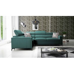 Arco II Corner Sofa with Sleeping Function - Velvet, Mono 238 - A Perfect Combination of Style and Comfort