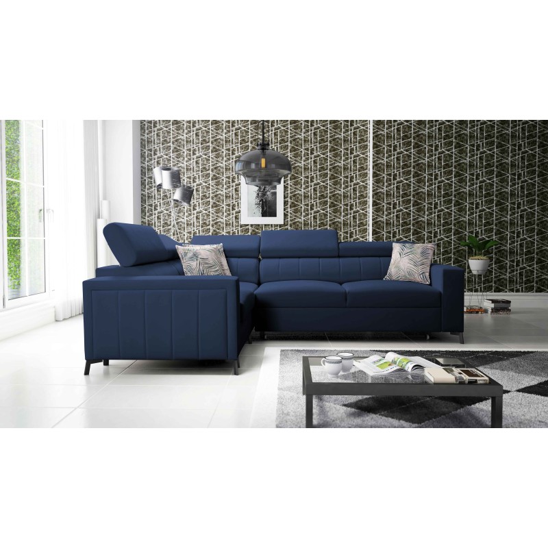 Arco II Corner Sofa with Sleeping Function - Velvet, Mono 241 - A Perfect Combination of Style and Comfort
