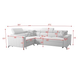 Esquina Arco II con función de cama - Velvet, Mono 241 + Ecoskóra - Una combinación perfecta de estilo y confort Esquina Arco II con función de cama - Velvet, Mono 241 + Ecoskóra - Una combinación perfecta de estilo y confort