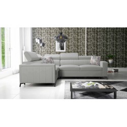 Arco II Corner Sofa with Sleeping Function - Velvet, Mono 244 - The Perfect Combination of Style and Comfort