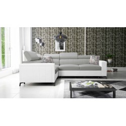 Arco II corner sofa bed - Velvet, Mono 244 + Eco-leather - A perfect combination of style and comfort