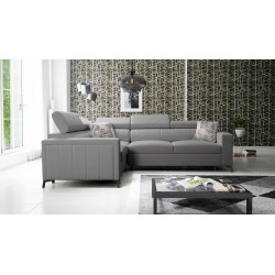 Arco II Corner Sofa with Sleeping Function - Velvet, Mono 246 - A Perfect Combination of Style and Comfort