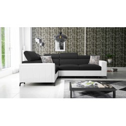 Arco II Corner Sofa with Sleeping Function - Plecionka, Sawana 14 + Eco-leather - An Excellent Combination of Style and Comfort