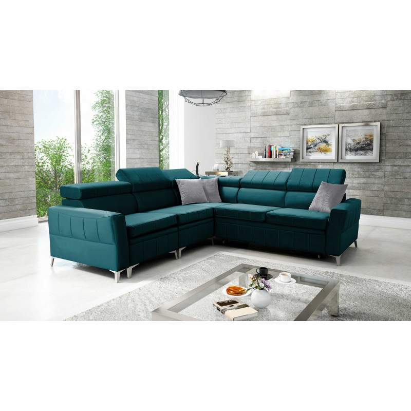 Luxury Corner Sofa Modena IV with Sleeping Function – Velvet, Amor Velvet 4312