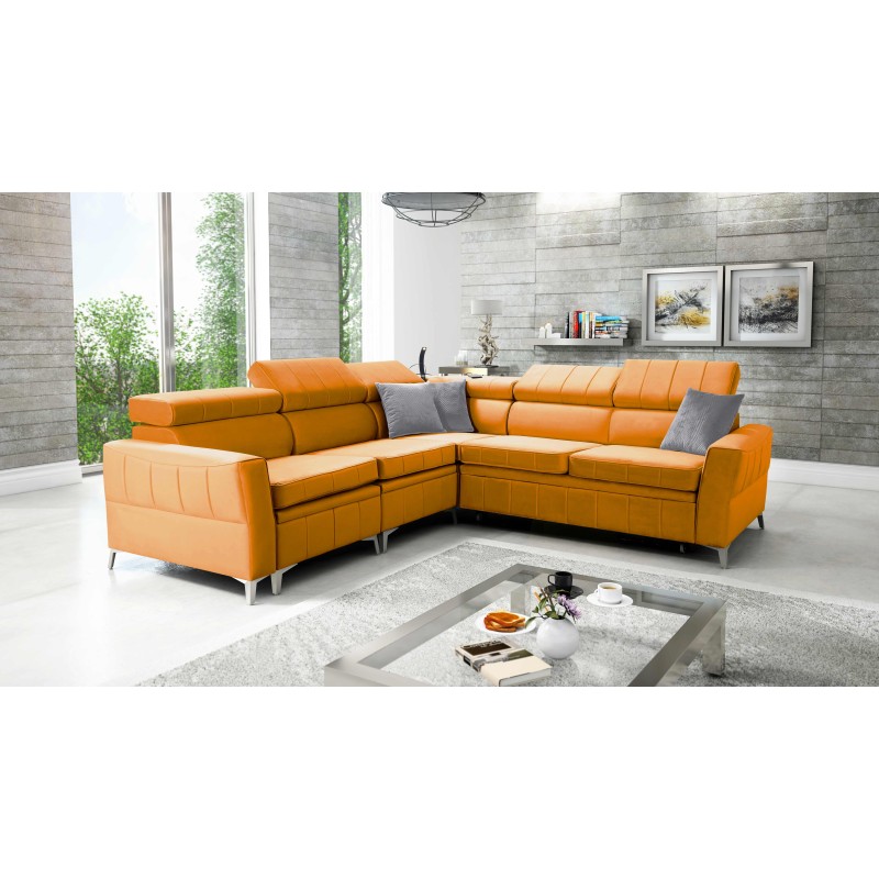Luxury Corner Sofa Modena IV with Sleeping Function – Velvet, Amor Velvet 4309 Luxury Corner Sofa Modena IV with Sleeping Function – Velvet, Amor Velvet 4309