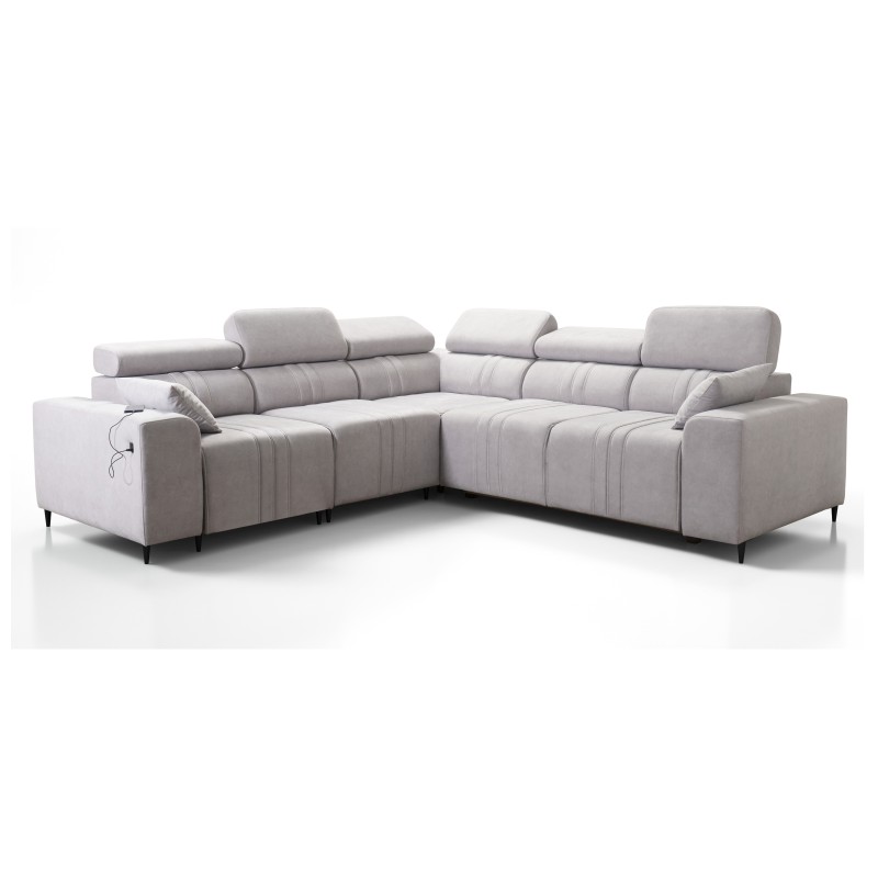 Verona III corner sofa with a sleeping function in Velvet fabric, Vena 6 – elegance and functionality in one piece of furniture Verona III corner sofa with a sleeping function in Velvet fabric, Vena 6 – elegance and functionality in one piece of furniture