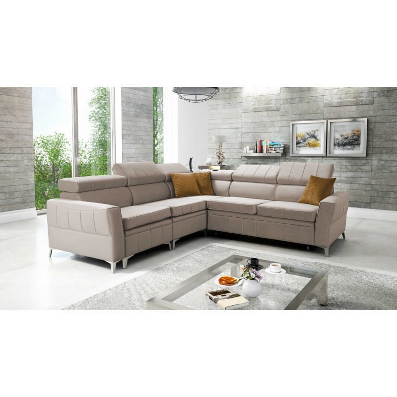 Luxury Corner Sofa Modena IV with Sleeping Function – Velvet, Amor Velvet 4303 Luxury Corner Sofa Modena IV with Sleeping Function – Velvet, Amor Velvet 4303