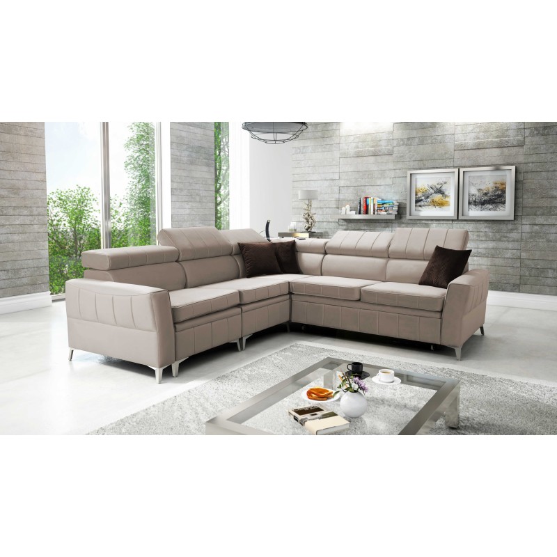 Luxury Corner Sofa Modena IV with Sleeping Function – Velvet, Amor Velvet 4301 Luxury Corner Sofa Modena IV with Sleeping Function – Velvet, Amor Velvet 4301