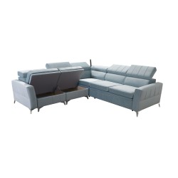 Luxury Corner Sofa Modena IV with Sleeping Function – Velvet, Amor Velvet 4301 Luxury Corner Sofa Modena IV with Sleeping Function – Velvet, Amor Velvet 4301