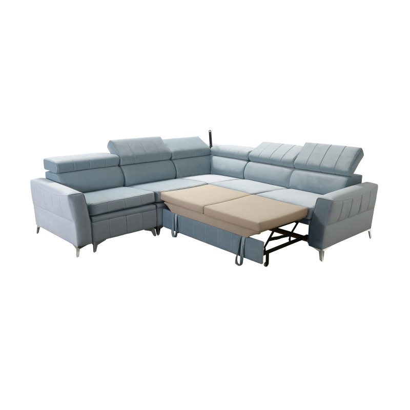 Luxury Corner Sofa Modena IV with Sleeping Function – Velvet, Amor Velvet 4301 Luxury Corner Sofa Modena IV with Sleeping Function – Velvet, Amor Velvet 4301