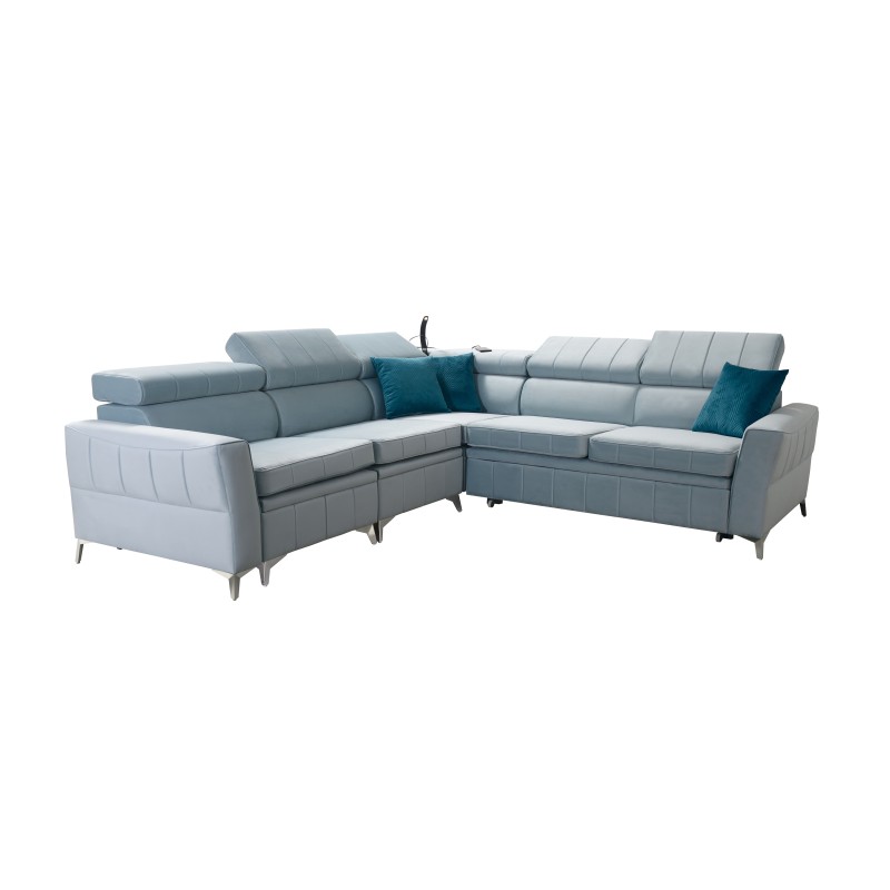 Luxury Corner Sofa Modena IV with Sleeping Function – Velvet, Amor Velvet 4301 Luxury Corner Sofa Modena IV with Sleeping Function – Velvet, Amor Velvet 4301