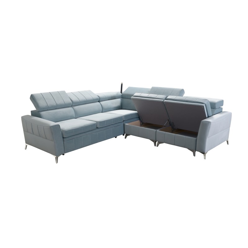 Luxury Corner Sofa Modena IV with Sleeping Function – Velvet, Amor Velvet 4309 Luxury Corner Sofa Modena IV with Sleeping Function – Velvet, Amor Velvet 4309