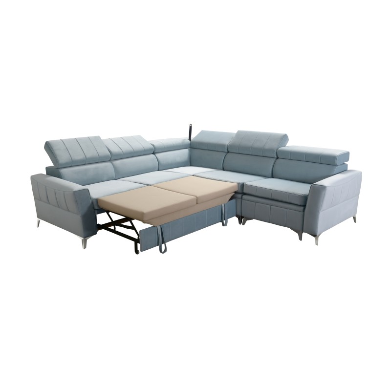 Luxury Corner Sofa Modena IV with Sleeping Function – Velvet, Amor Velvet 4309 Luxury Corner Sofa Modena IV with Sleeping Function – Velvet, Amor Velvet 4309