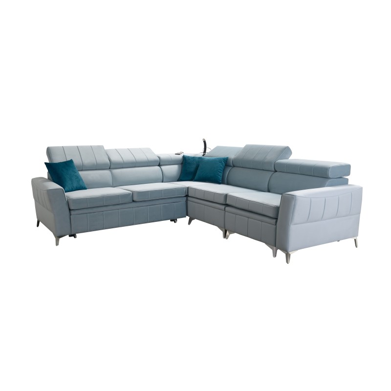 Luxury Corner Sofa Modena IV with Sleeping Function – Velvet, Amor Velvet 4309 Luxury Corner Sofa Modena IV with Sleeping Function – Velvet, Amor Velvet 4309