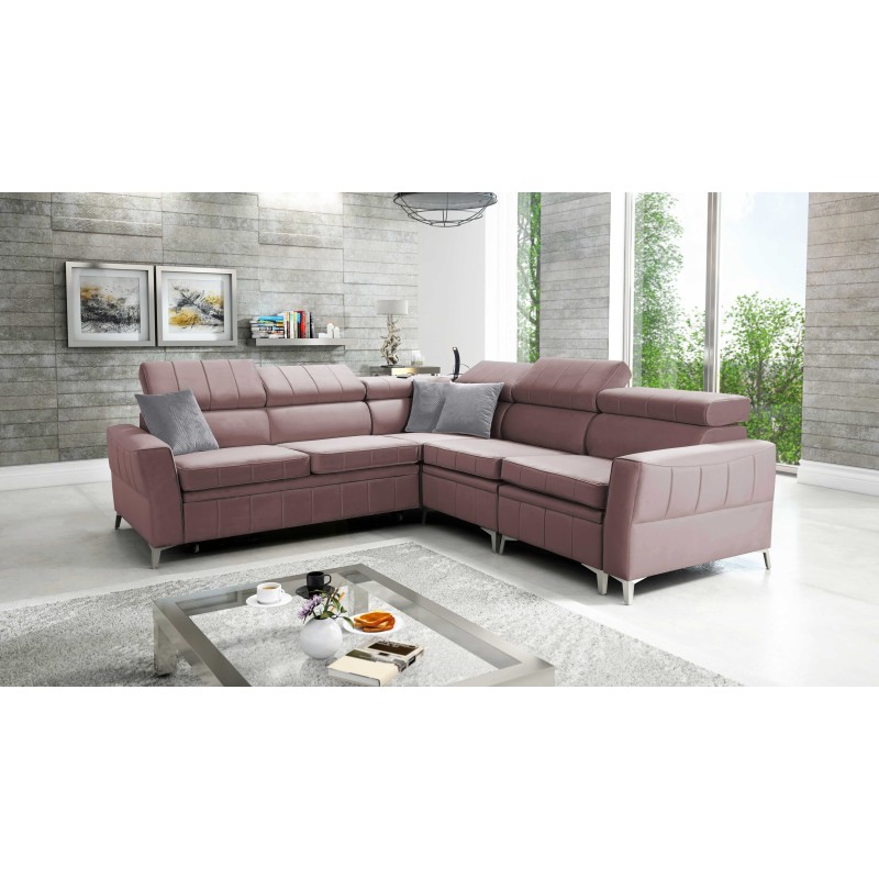 Narożnik Modena IV z funkcją spania oraz pojemnikiem na pościel tkanina Amor velvet 4308 Narożnik Modena IV z funkcją spania oraz pojemnikiem na pościel tkanina Amor velvet 4308