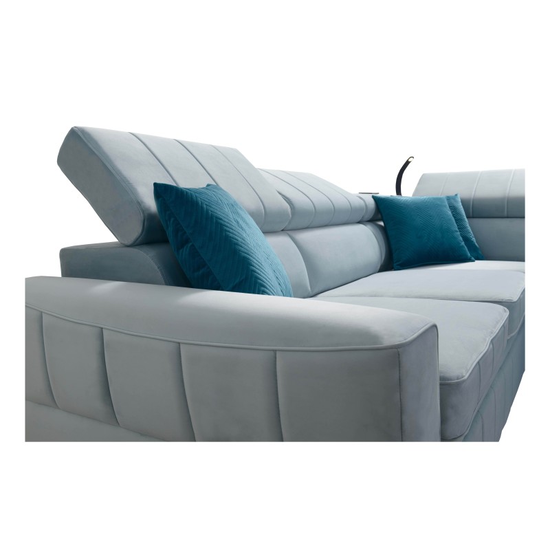 Luxury Corner Sofa Modena IV with Sleeping Function – Velvet, Amor Velvet 4303 Luxury Corner Sofa Modena IV with Sleeping Function – Velvet, Amor Velvet 4303