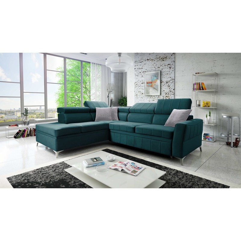 Narożnik Modena III z funkcją spania oraz pojemnikiem na pościel tkanina Amor velvet 4312 Narożnik Modena III z funkcją spania oraz pojemnikiem na pościel tkanina Amor velvet 4312