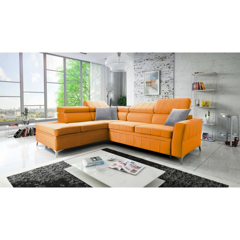 Narożnik Modena III z funkcją spania oraz pojemnikiem na pościel tkanina Amor velvet 4309 Narożnik Modena III z funkcją spania oraz pojemnikiem na pościel tkanina Amor velvet 4309