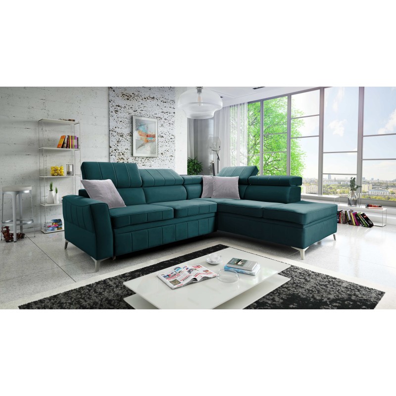 Narożnik Modena III z funkcją spania oraz pojemnikiem na pościel tkanina Amor velvet 4312 Narożnik Modena III z funkcją spania oraz pojemnikiem na pościel tkanina Amor velvet 4312