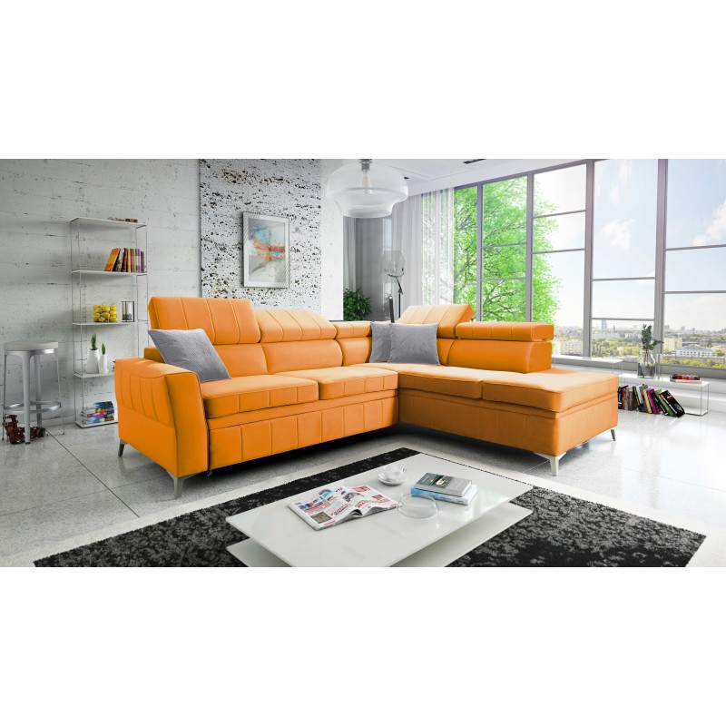 Narożnik Modena III z funkcją spania oraz pojemnikiem na pościel tkanina Amor velvet 4309 Narożnik Modena III z funkcją spania oraz pojemnikiem na pościel tkanina Amor velvet 4309