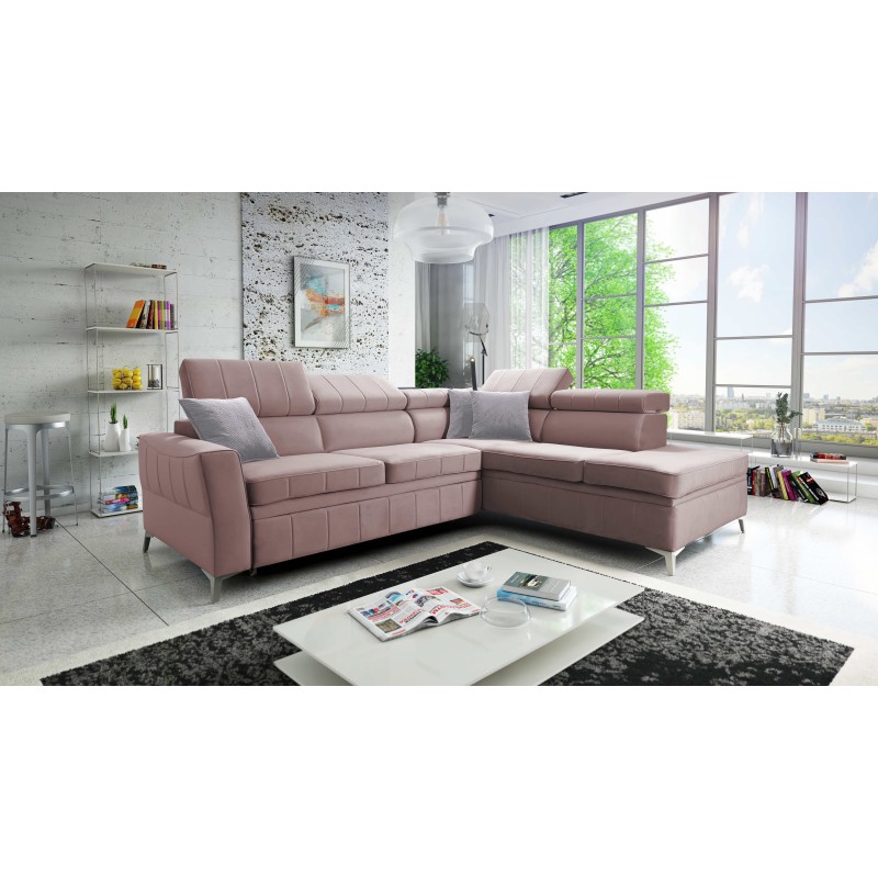 Narożnik Modena III z funkcją spania oraz pojemnikiem na pościel tkanina Amor velvet 4308 Narożnik Modena III z funkcją spania oraz pojemnikiem na pościel tkanina Amor velvet 4308