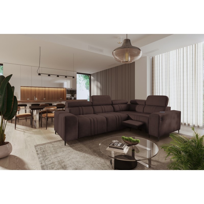 Narożnik Verona II Mix z funkcją spania i relax manualna | Twoja oaza komfortu
