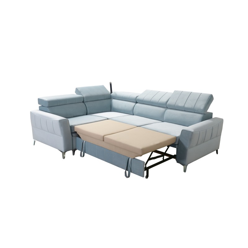Modena II corner sofa with a sleeping function in Velvet fabric, Amor velvet 4309 | The perfect combination of style and functio Modena II corner sofa with a sleeping function in Velvet fabric, Amor velvet 4309 | The perfect combination of style and functio