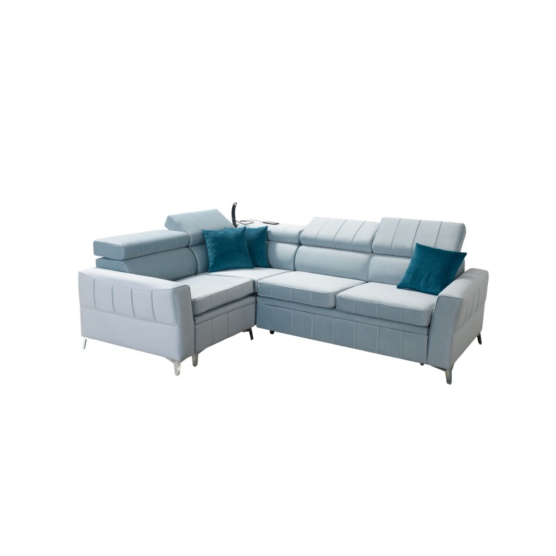 Modena II corner sofa with a sleeping function in Velvet fabric, Amor velvet 4309 | The perfect combination of style and functio Modena II corner sofa with a sleeping function in Velvet fabric, Amor velvet 4309 | The perfect combination of style and functio
