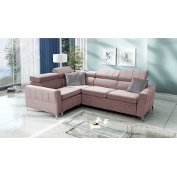 Narożnik Modena II z funkcją spania w tkaninie Velvet, Amor velvet 4308 | Idealne połączenie stylu i funkcjonalności