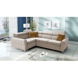 Narożnik Modena II z funkcją spania w tkaninie Velvet, Amor velvet 4303 | Idealne połączenie stylu i funkcjonalności