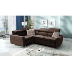 Narożnik Modena II z funkcją spania w tkaninie Velvet, Amor velvet 4301 | Idealne połączenie stylu i funkcjonalności
