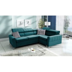 Modena II corner sofa with a sleeping function in Velvet fabric, Amor Velvet 4312 | The perfect combination of style and functio