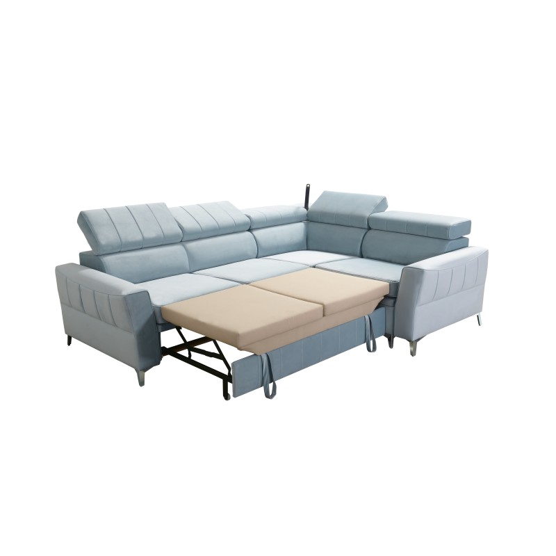 Modena II corner sofa with a sleeping function in Velvet fabric, Amor velvet 4309 | The perfect combination of style and functio Modena II corner sofa with a sleeping function in Velvet fabric, Amor velvet 4309 | The perfect combination of style and functio
