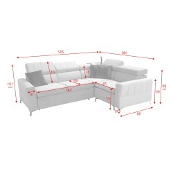 Modena II corner sofa with a sleeping function in Velvet fabric, Amor velvet 4309 | The perfect combination of style and functio Modena II corner sofa with a sleeping function in Velvet fabric, Amor velvet 4309 | The perfect combination of style and functio