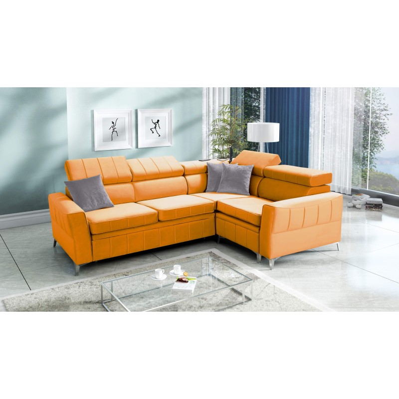 Modena II corner sofa with a sleeping function in Velvet fabric, Amor velvet 4309 | The perfect combination of style and functio Modena II corner sofa with a sleeping function in Velvet fabric, Amor velvet 4309 | The perfect combination of style and functio