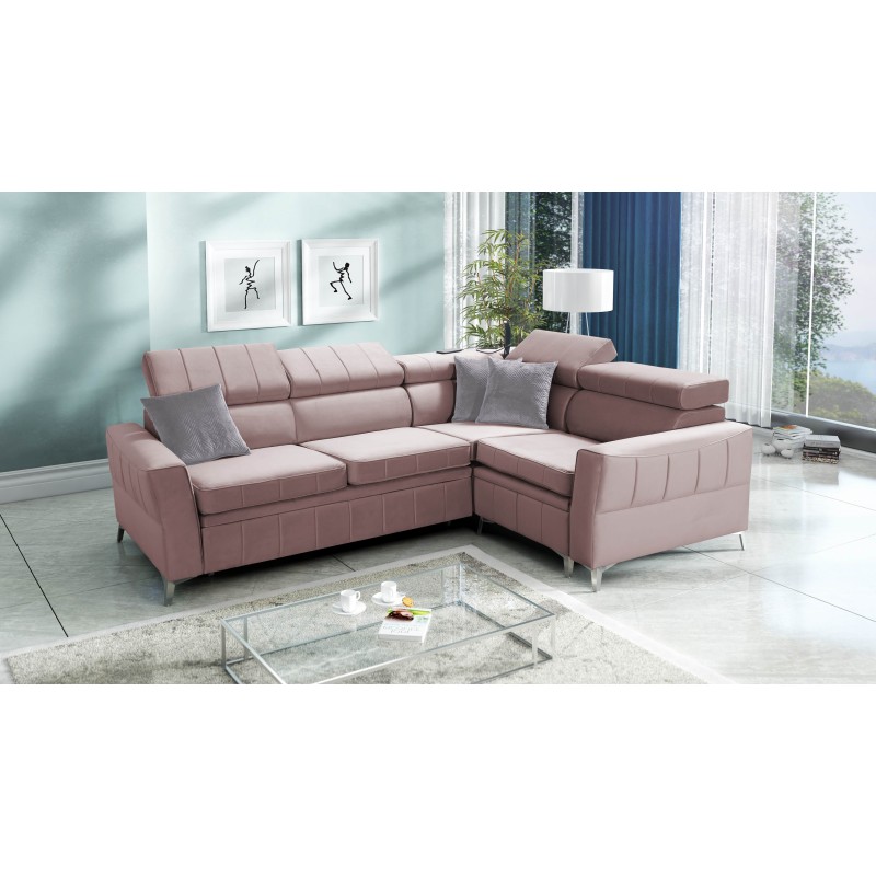 Narożnik Modena II z funkcją spania oraz pojemnikiem na pościel tkanina Amor velvet 4308 Narożnik Modena II z funkcją spania oraz pojemnikiem na pościel tkanina Amor velvet 4308