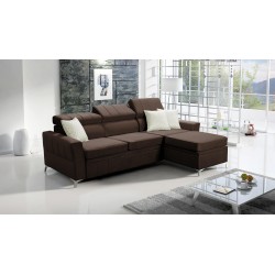 Modena I Corner Sofa with Sleeping Function - Velvet, Amor Velvet 4301 | Your Place of Comfort