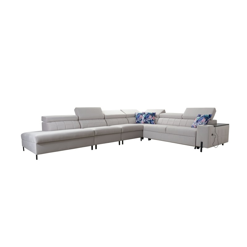 Sofá esquinero Zetta IX con función de cama y bar - Velvet, Jaguar 2162 | Mueble lujoso y funcional Sofá esquinero Zetta IX con función de cama y bar - Velvet, Jaguar 2162 | Mueble lujoso y funcional