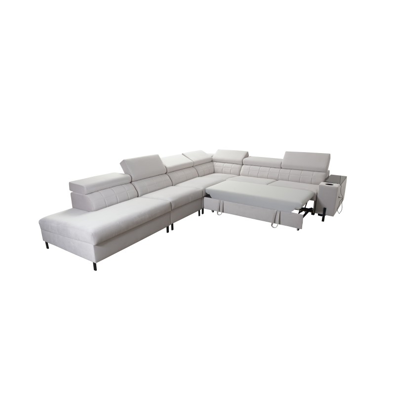 Sofá esquinero Zetta IX con función de cama y bar - Velvet, Jaguar 2162 | Mueble lujoso y funcional Sofá esquinero Zetta IX con función de cama y bar - Velvet, Jaguar 2162 | Mueble lujoso y funcional